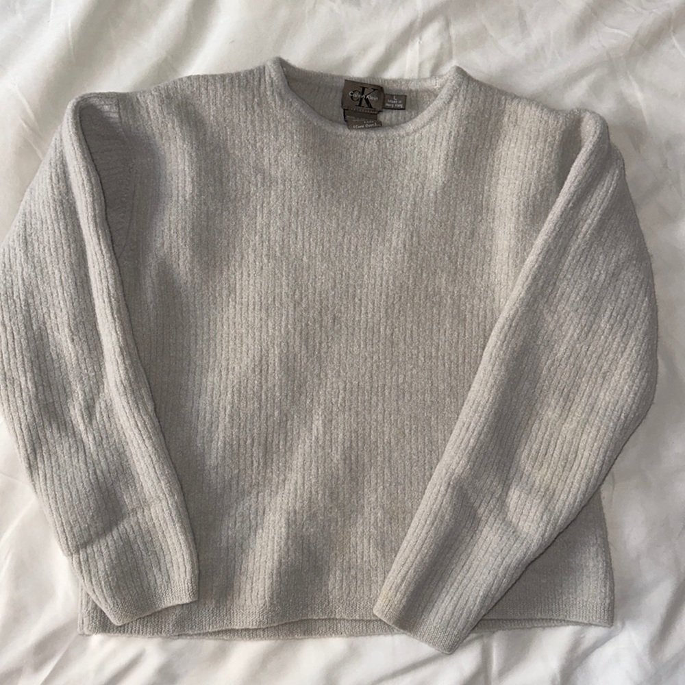 Light grey, wool, fits on petit women, Calvin Klein